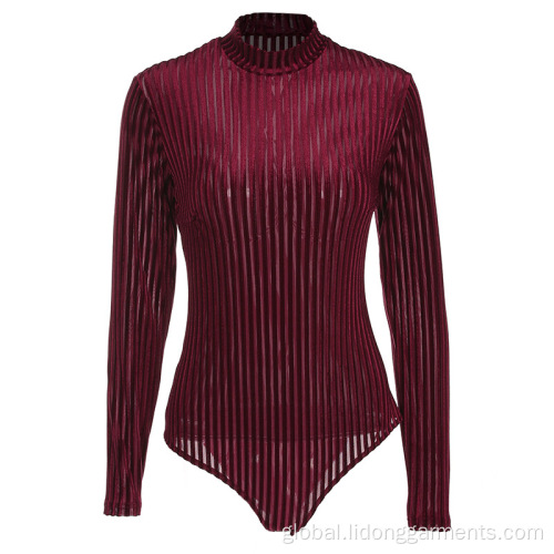 China Women Bodysuit Long Sleeve Women Top Factory